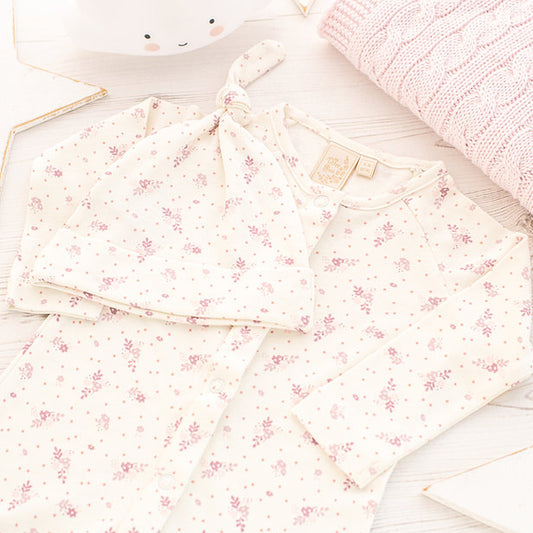 Toffee Moon Girls Floral Cluster Sleepsuit