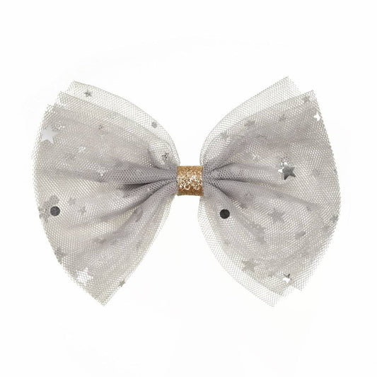 Verity Jones London - Large Silver Chiffon Hair Clip