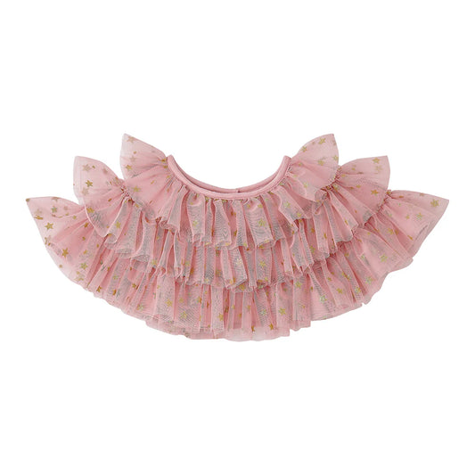 Bob & Blossom Vintage Pink & Gold Glitter Star Cape