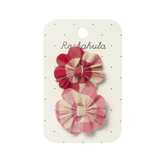 Rockahula Scalloped Gingham Bow Clips