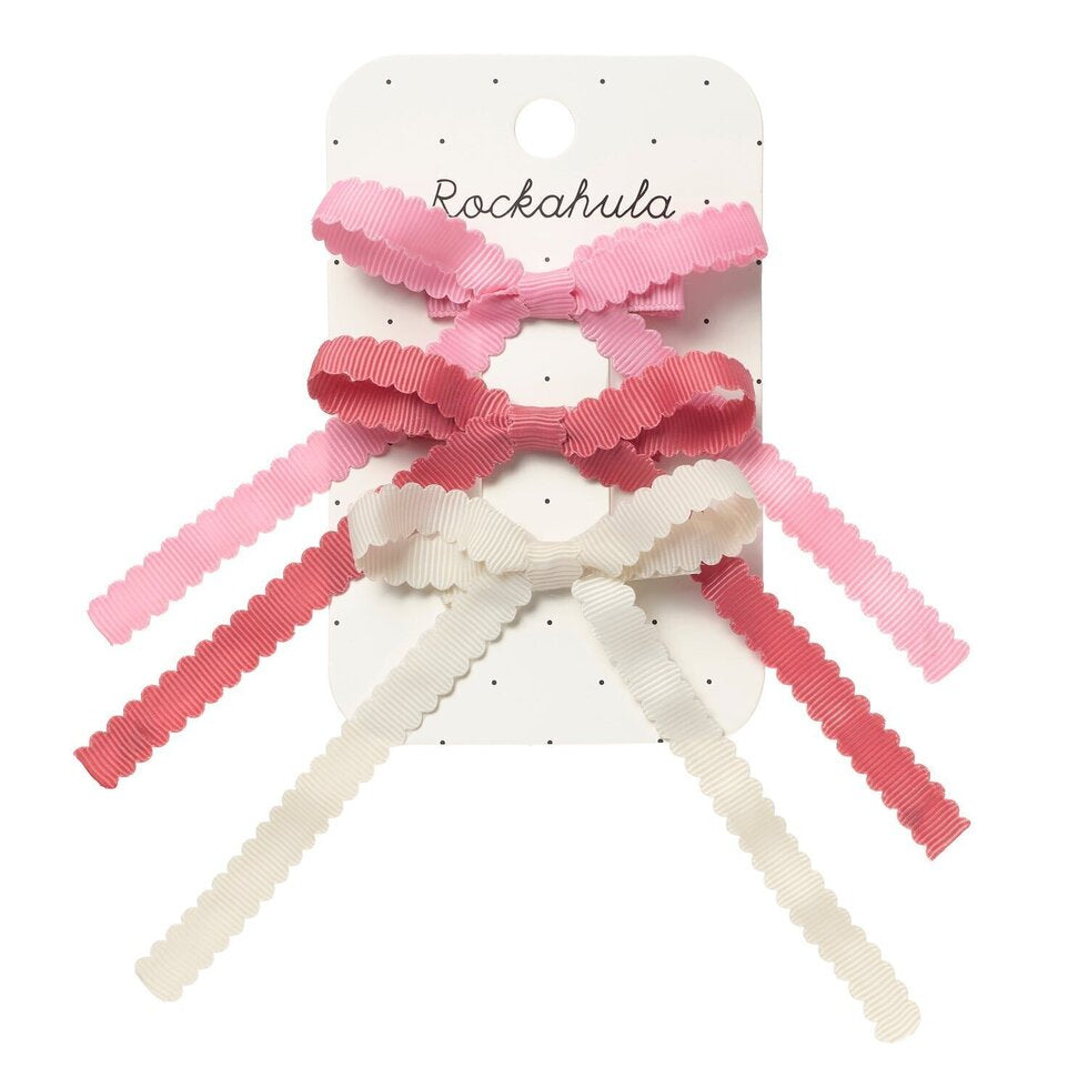Rockahula Scalloped Bow Tie Clips 3 Pack