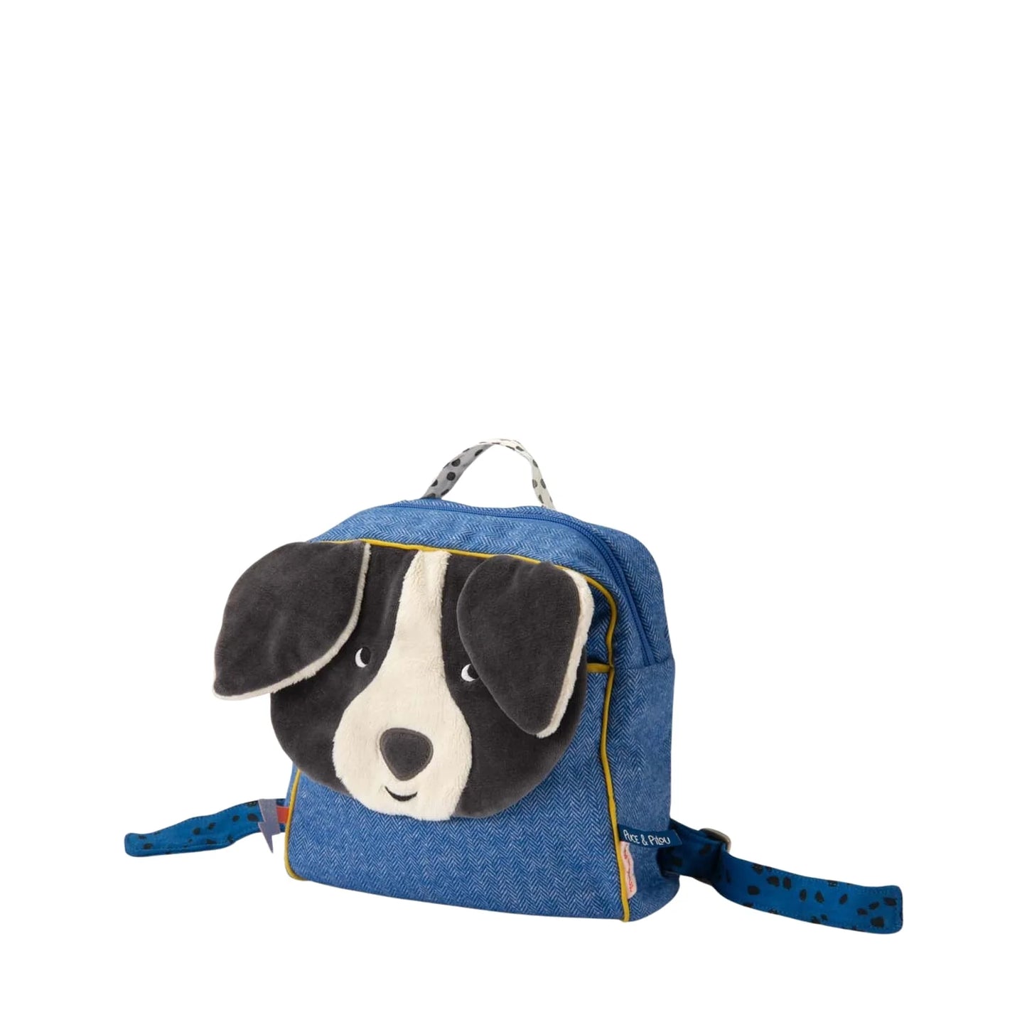 Moulin Roty Blue Dog Backpack Puce & Pilou