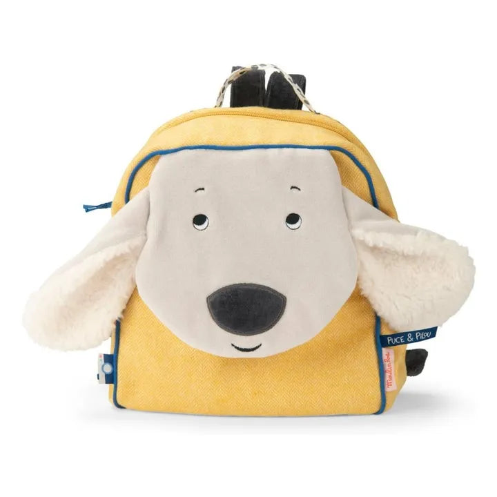 Moulin Roty Yellow Dog Backpack Puce & Pilou