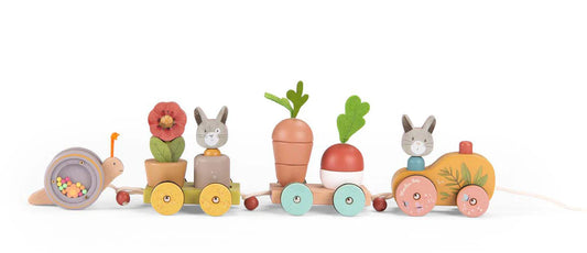 Moulin Roty Pull Along Activity Train- Trois Petits Lapins