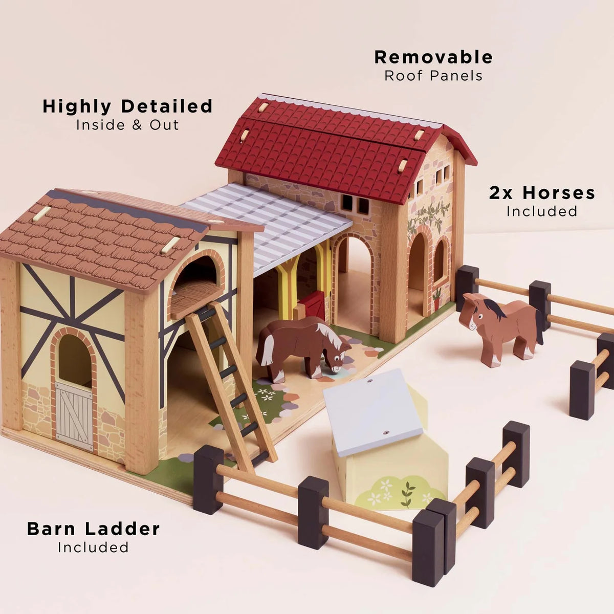 LE TOY VAN Wooden Farmyard Stables