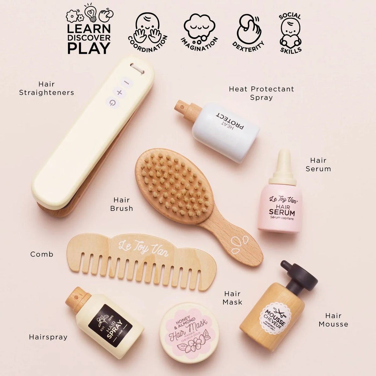 LE TOY VAN Hair Straighteners & Accessory Set 12 Piece