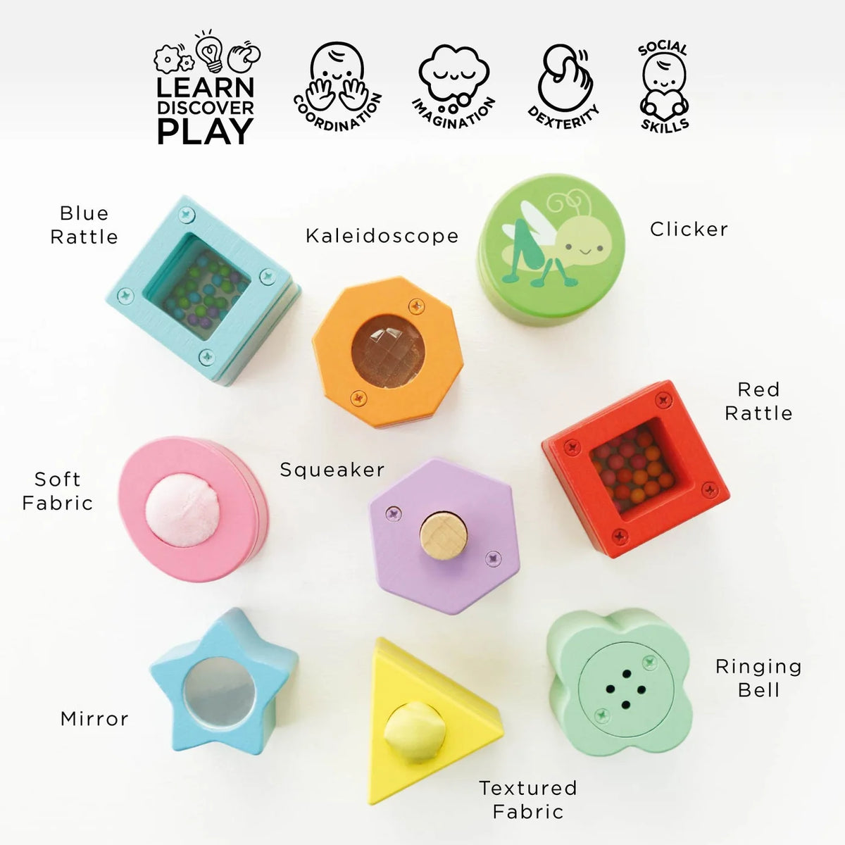 LE TOY VAN Rainbow Sensory Shape Sorter