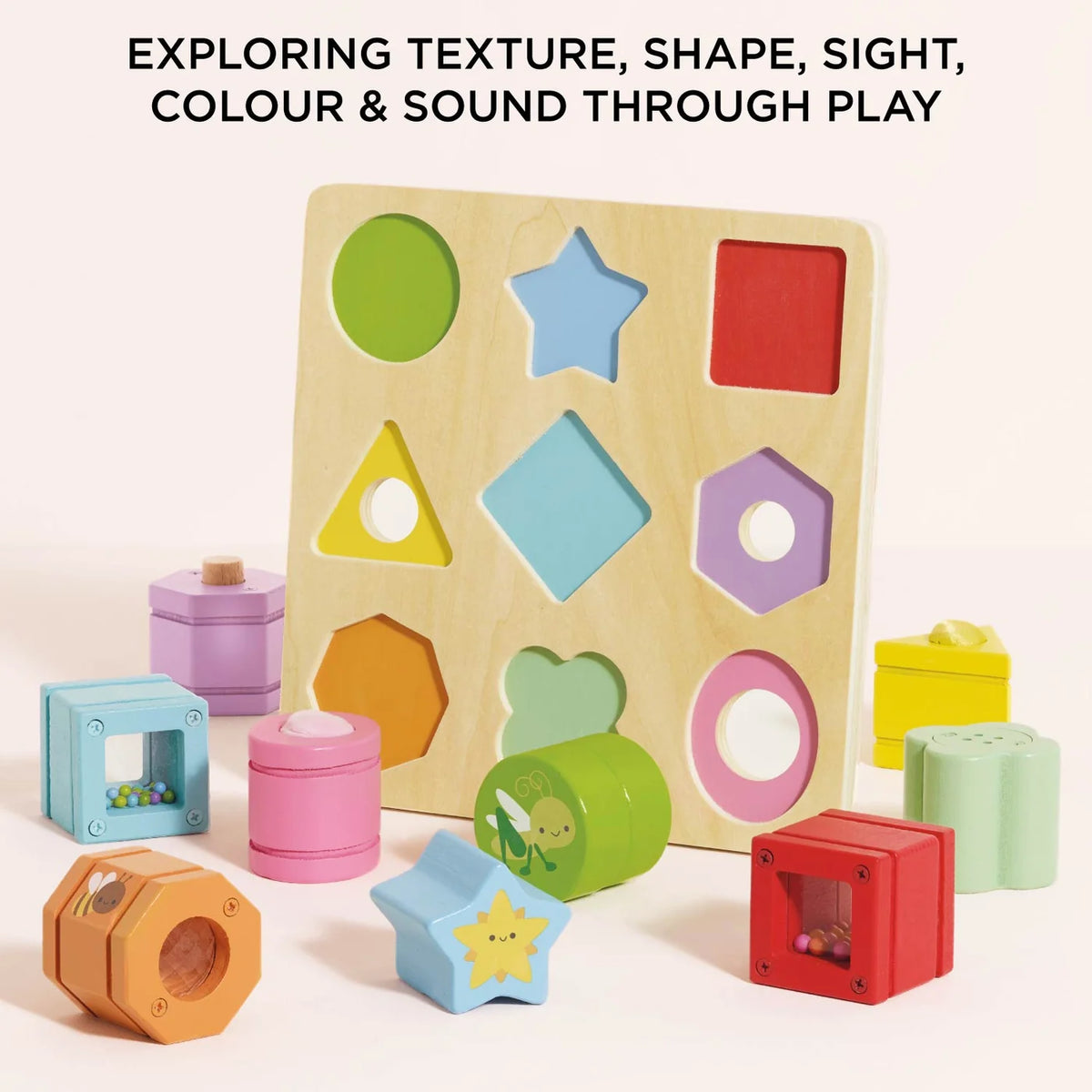 LE TOY VAN Rainbow Sensory Shape Sorter