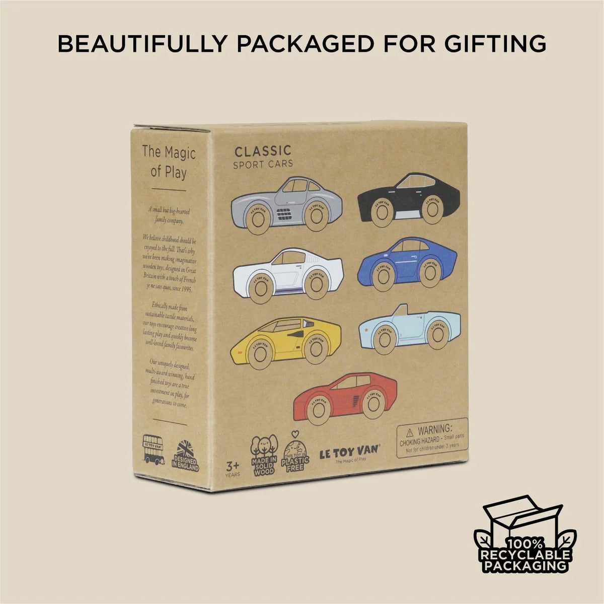 LE TOY VAN Classic Wooden Sports Cars 7 Piece