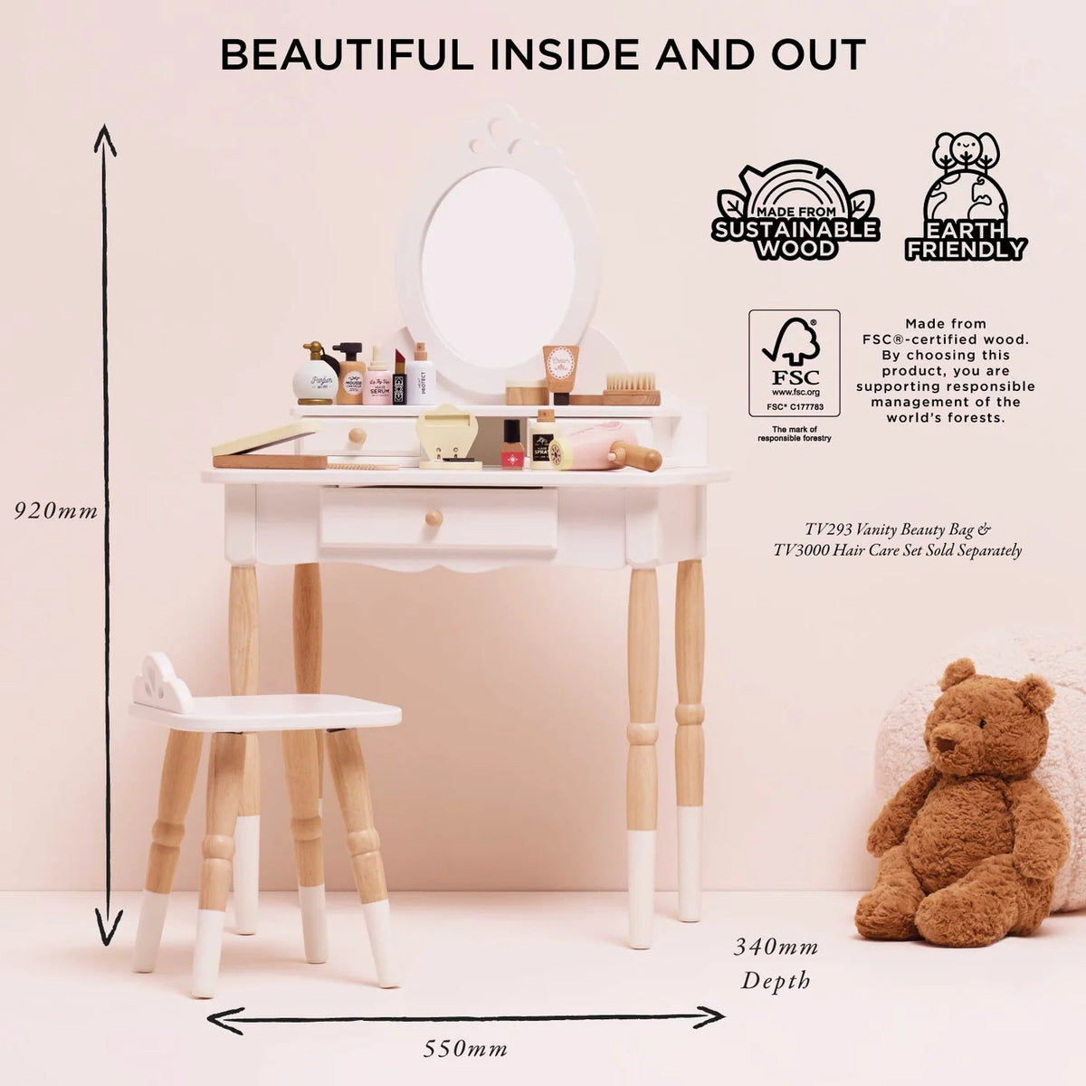 LE TOY VAN Dressing-up Vanity Table & Stool