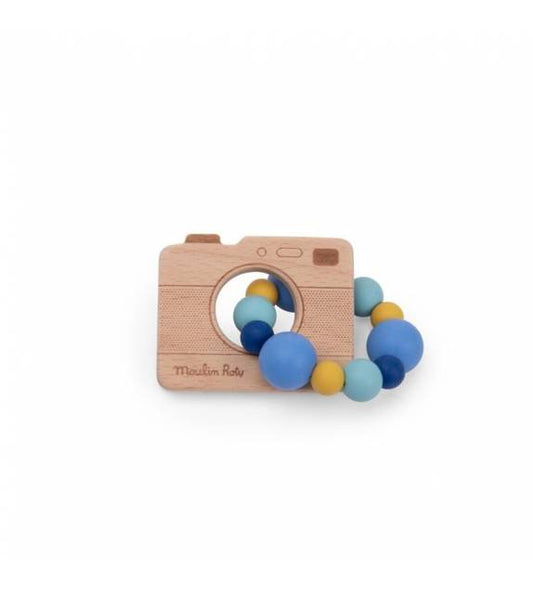 Moulin Roty Camera Teething Ring Puce & Pilou