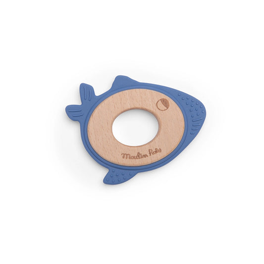 Moulin Roty Whale Teething Ring Les Aventures de Paulie
