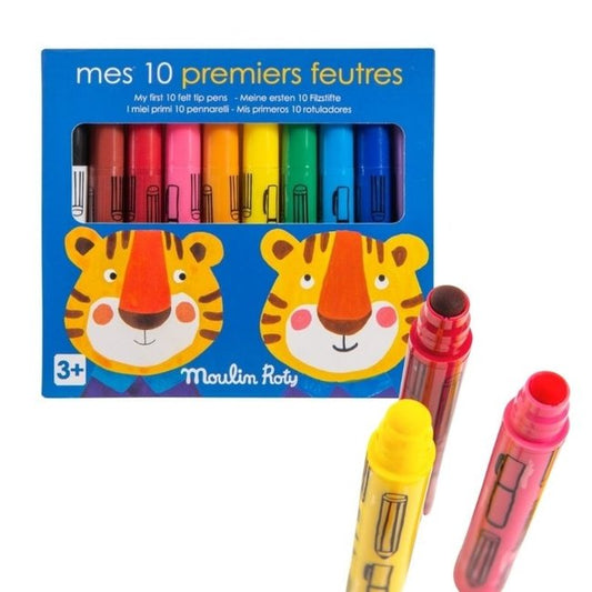 Moulin Roty My First 10 Felt Tip Pens Les Popipop
