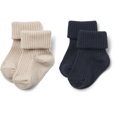 WHEAT 2 Pack Wool Rib Socks Ziggy