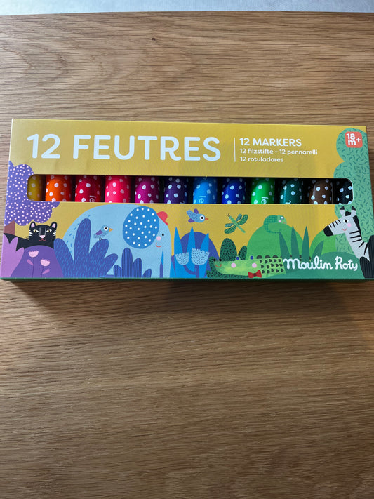 Moulin Roty 12 Marker Pens