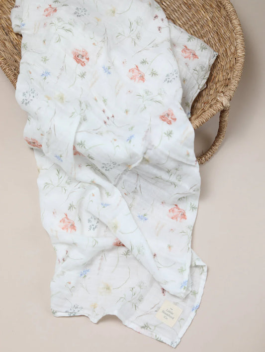 The Little Stamford Co. Wildflower Muslin Swaddle Blanket