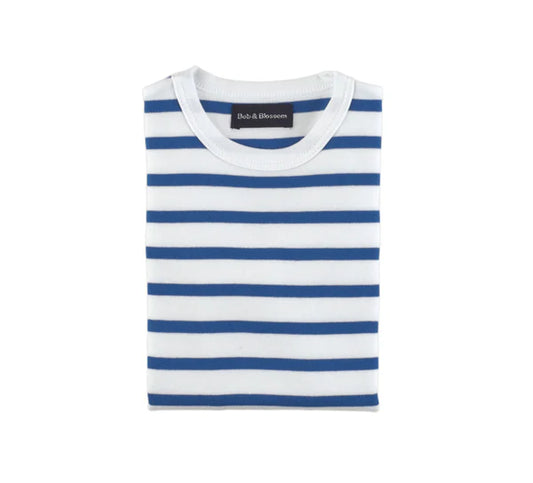 Bob & Blossom French Blue & White Breton Striped T Shirt