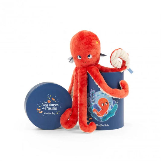 Moulin Roty Paulie Octopus Doll in a Box Les Aventures de Paulie