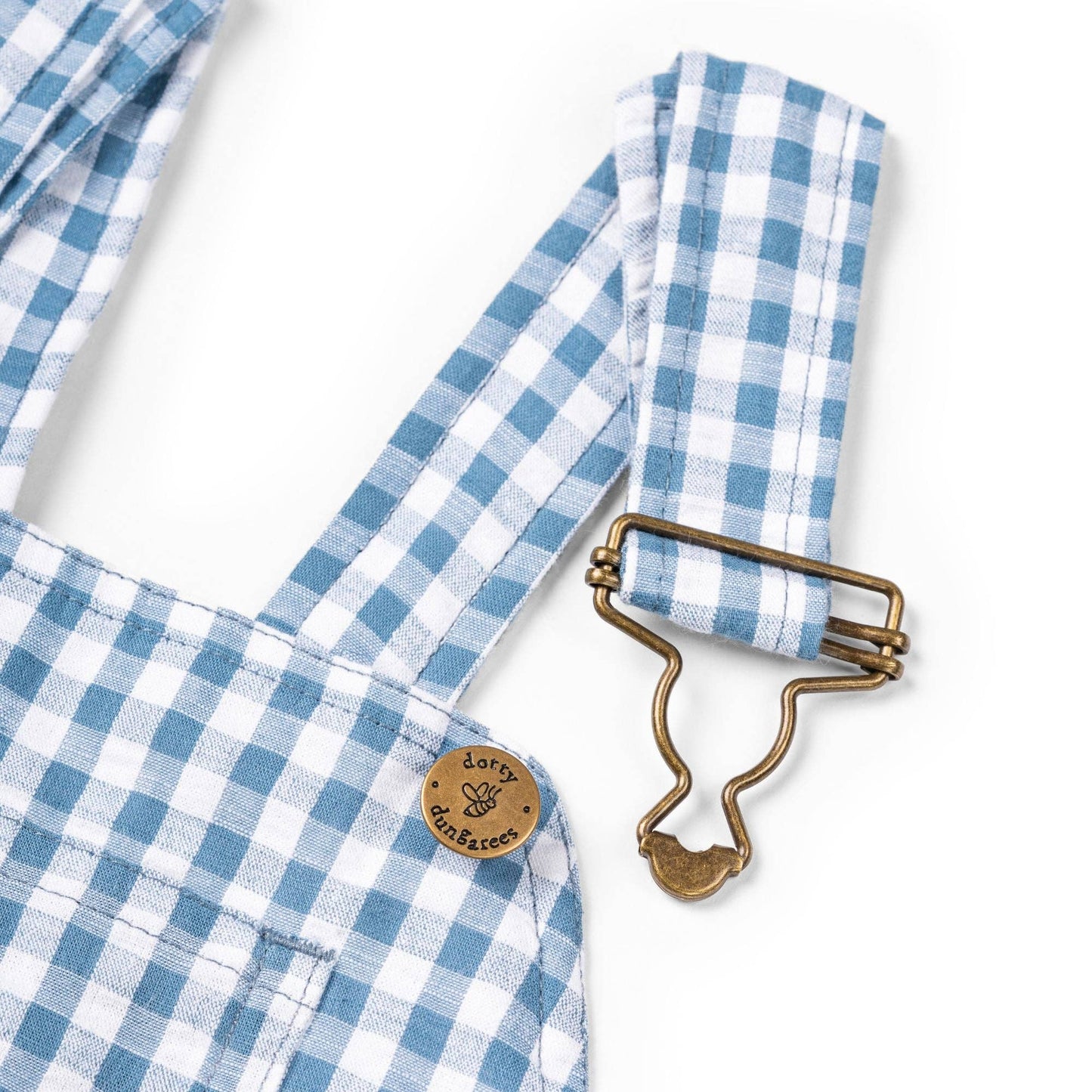 Dotty Dungarees - Atlantic Seersucker Dungarees