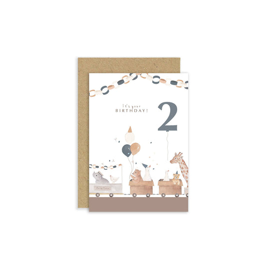 Little Roglets - 2nd Birthday Card | Special Ages Card | Train Birthday Card 