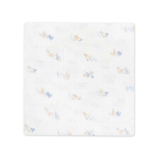 Avery Row - Organic Baby Muslin Swaddle - Coastline
