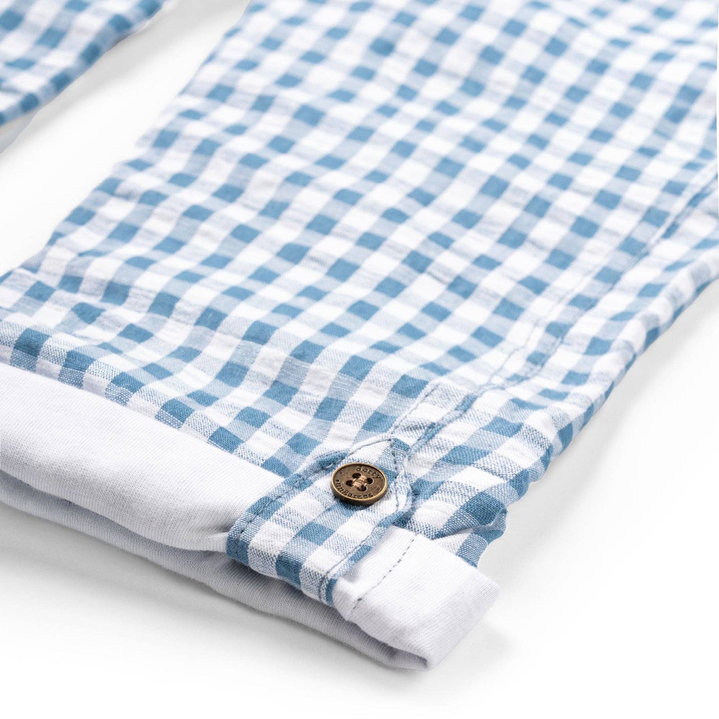 Dotty Dungarees - Atlantic Seersucker Dungarees