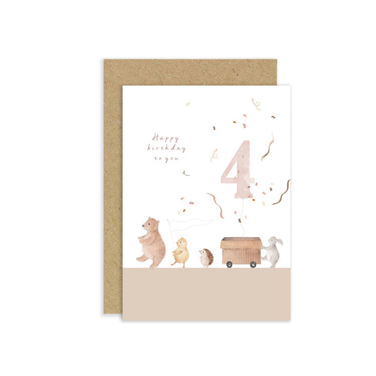 Little Roglets - 4th Birthday Card | Kids Birthday Card | Special Age Card
