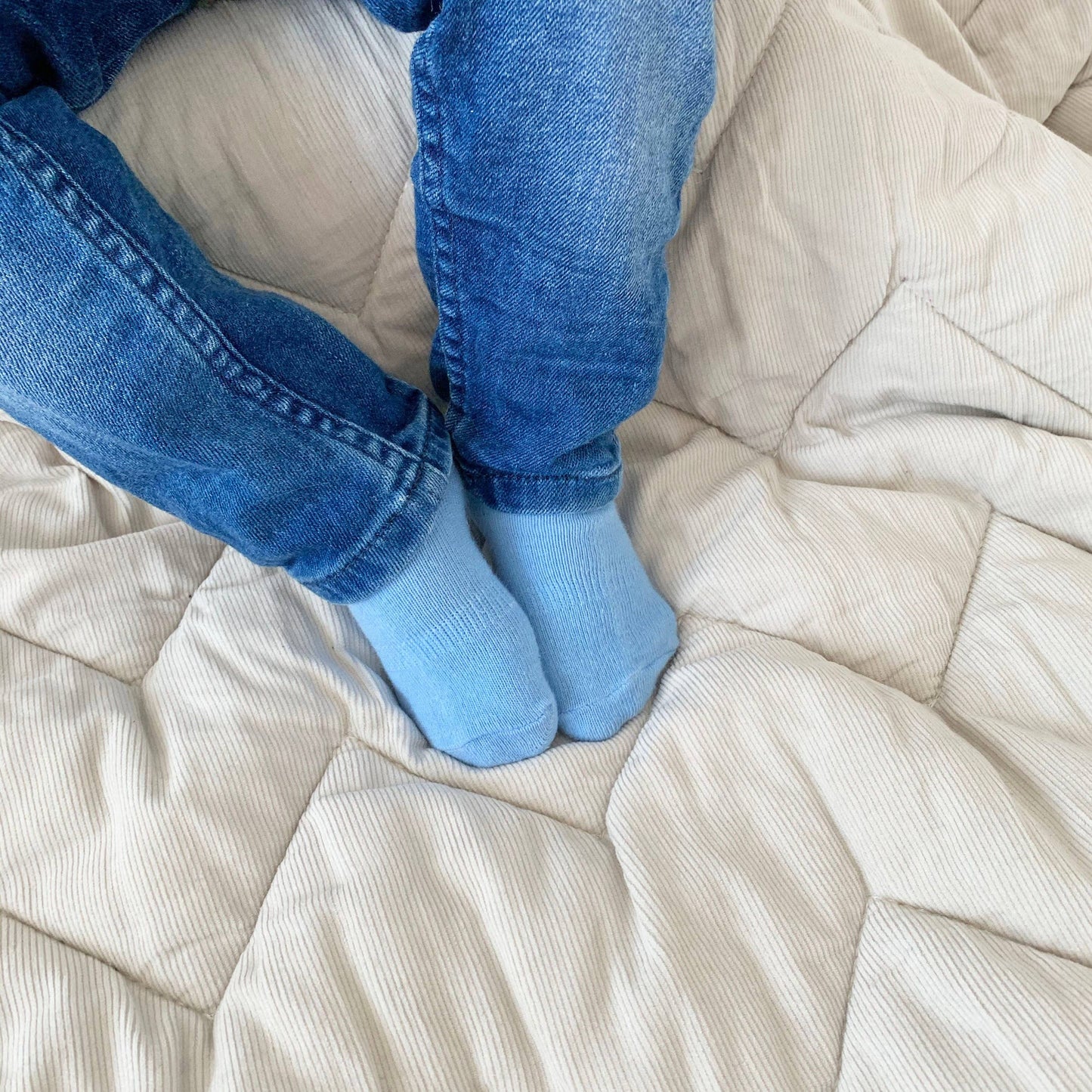 The Little Sock Company - 6-12 months Non-Slip Stay on Baby and Toddler Socks - Ocean Blue