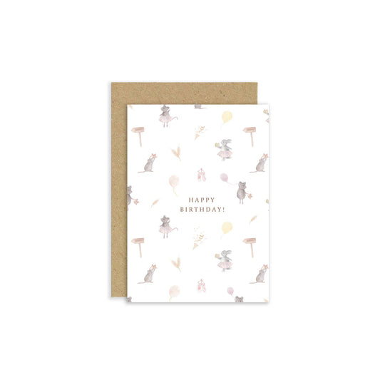 Little Roglets - Ballerina Card | Girls Birthday Card | Kids Birthday Card