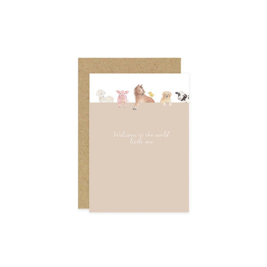 Little Roglets - Farmyard Welcome to the World Baby Card | New Baby Cards