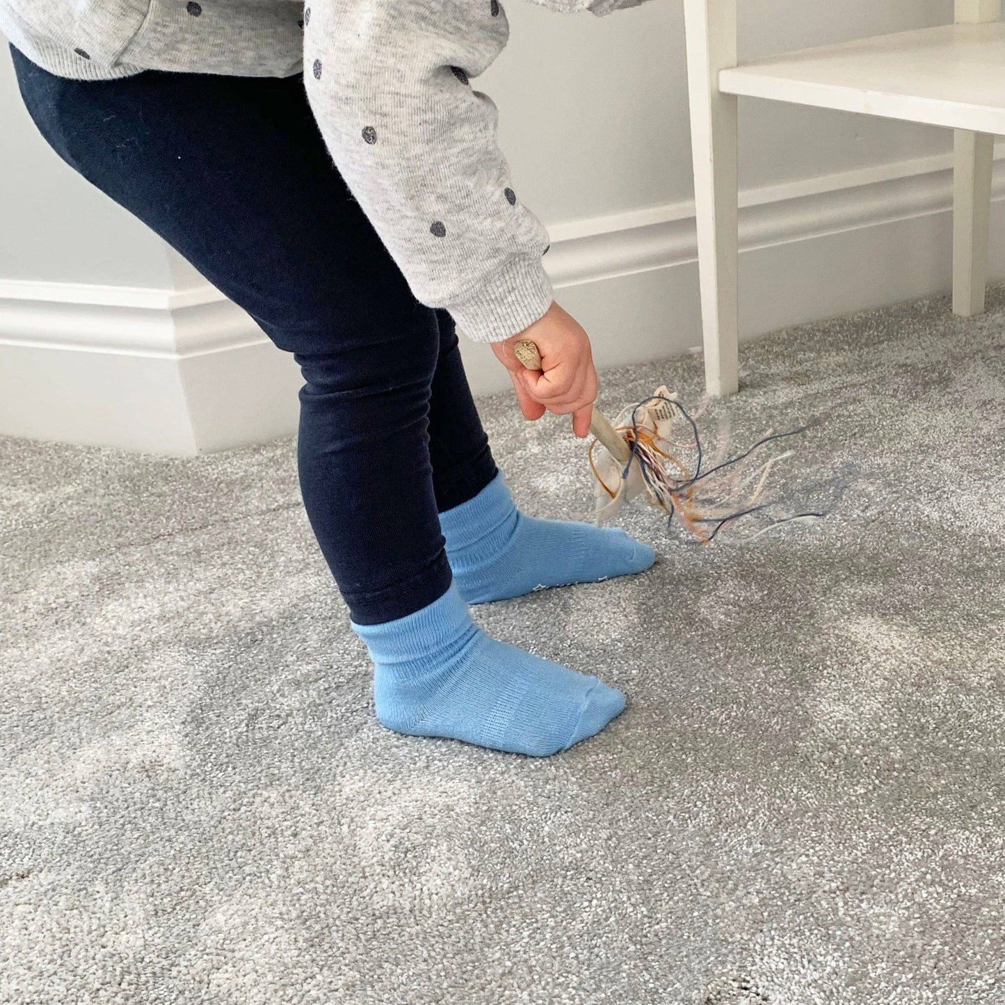 The Little Sock Company - 0-6 months Non-Slip Stay on Baby and Toddler Socks - Ocean Blue