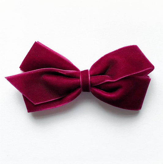 Verity Jones London - Medium Wine Velvet Hair Clip