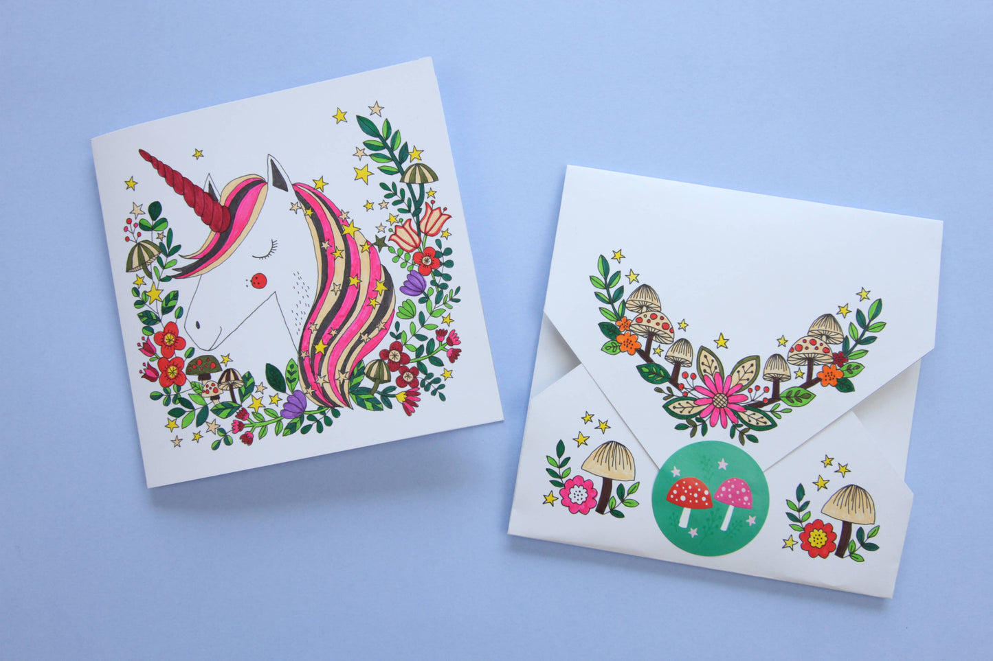 Nosy Crow - National Trust: Unicorns & Rainbows: Colouring Cards