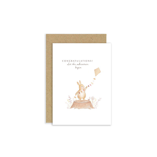 Little Roglets - Congratulations Card | New Baby Card | Cute Bunny Cards 