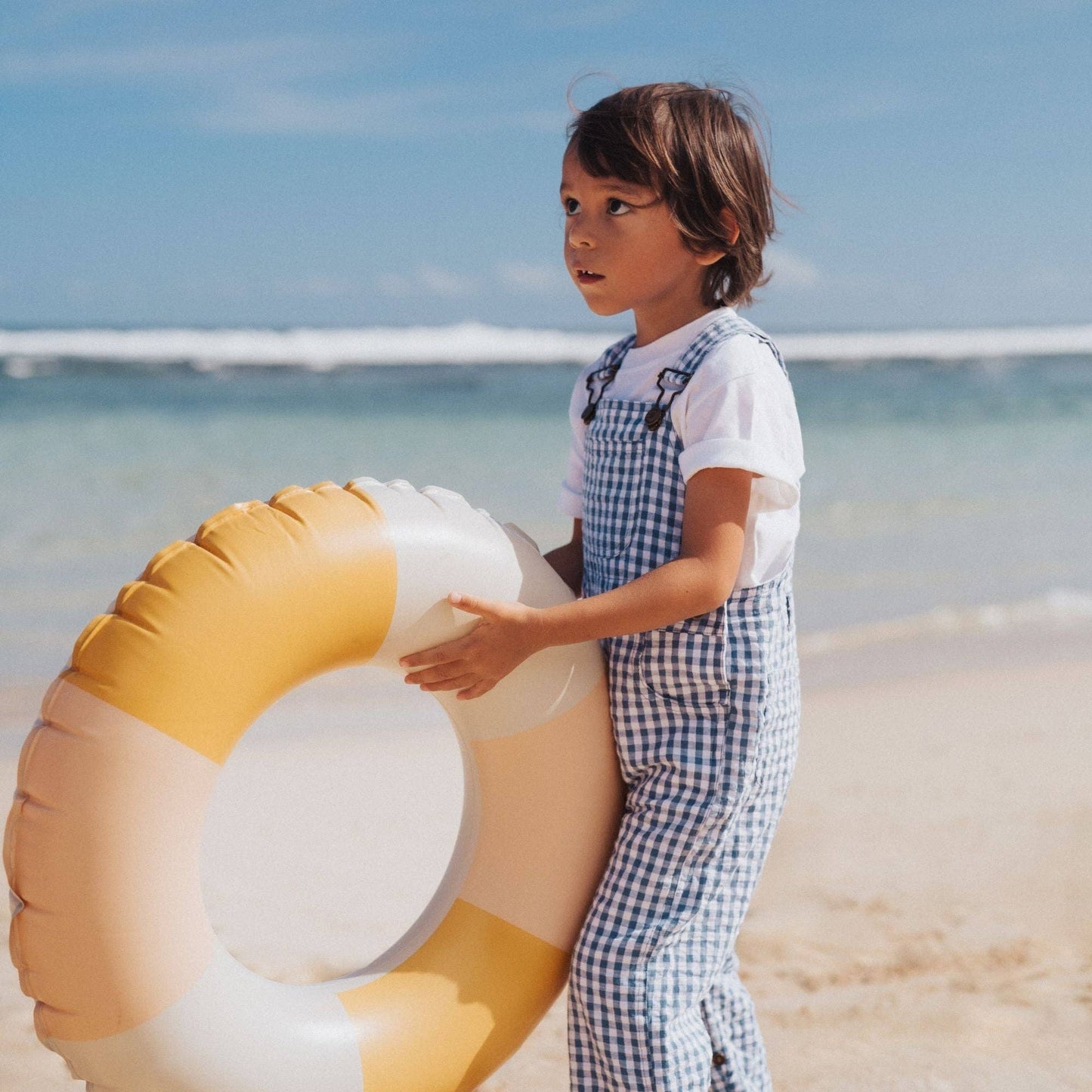 Dotty Dungarees - Atlantic Seersucker Dungarees