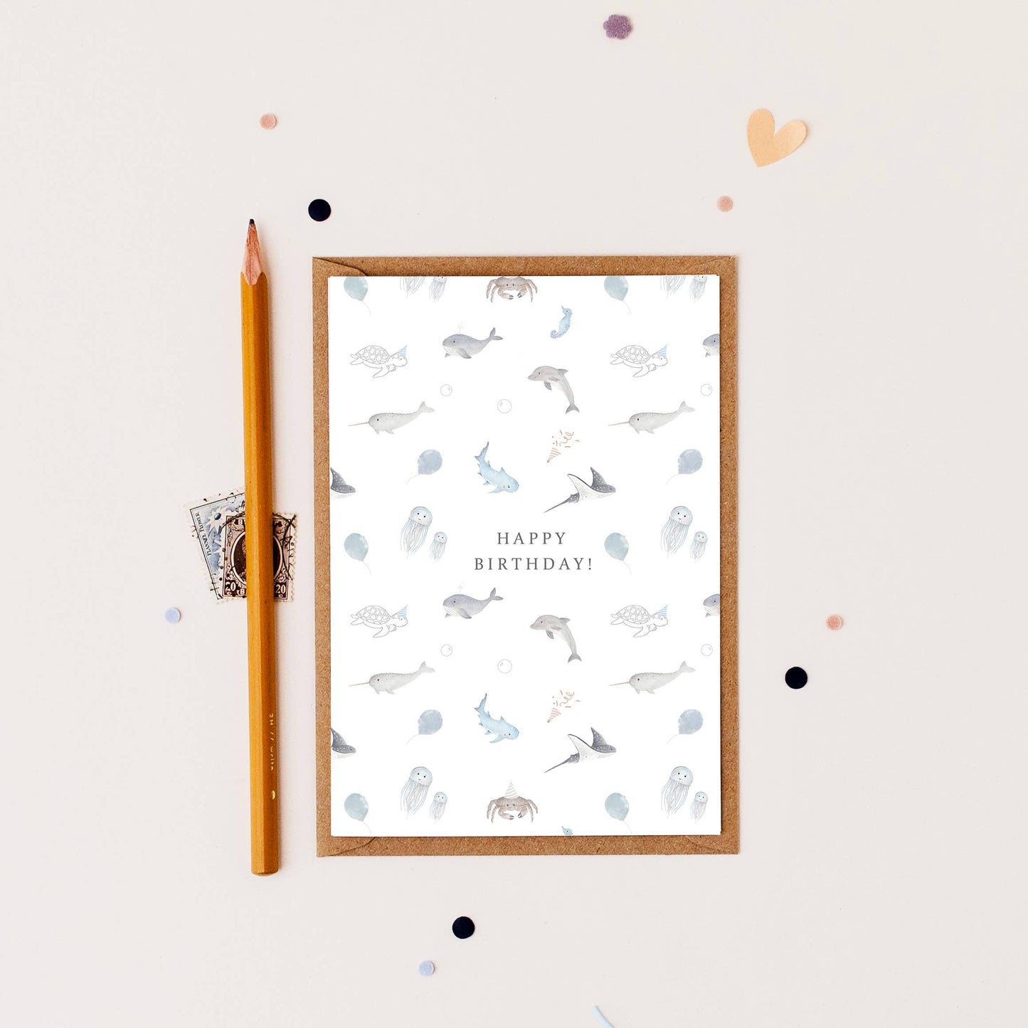 Little Roglets - Under the Sea Card | Kids Birthday Card | Ocean Animal Card
