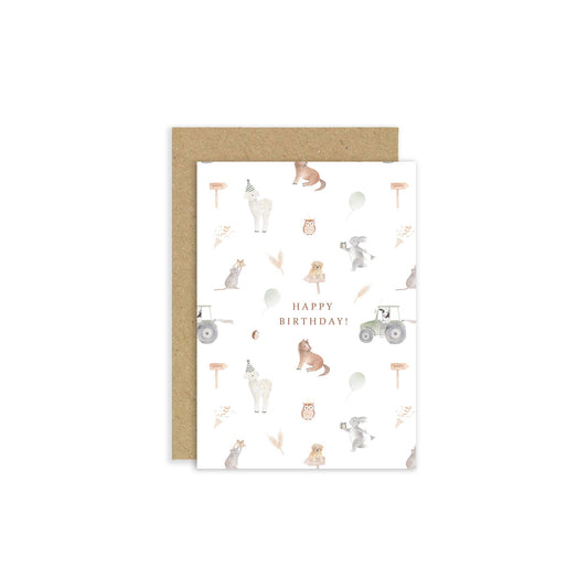 Little Roglets - Farmyard Birthday Card | Kids Birthday Card | Farm Card